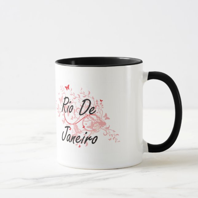 Konstnärlig design för Rio de Janeiro Brasilien Mugg (Höger)