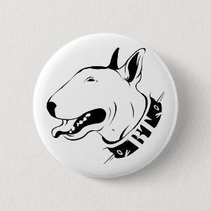 Konstnärlig design för tjurTerrierhund aveln Knapp