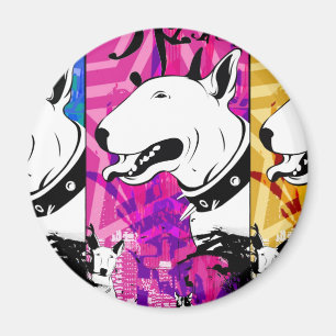 Konstnärlig design för tjurTerrierhund aveln Magnet