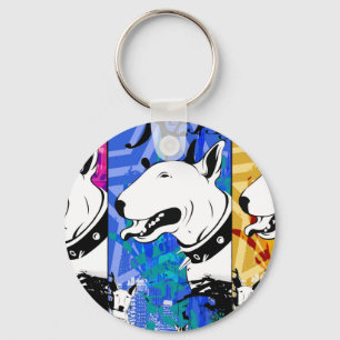 Konstnärlig design för tjurTerrierhund aveln Nyckelring