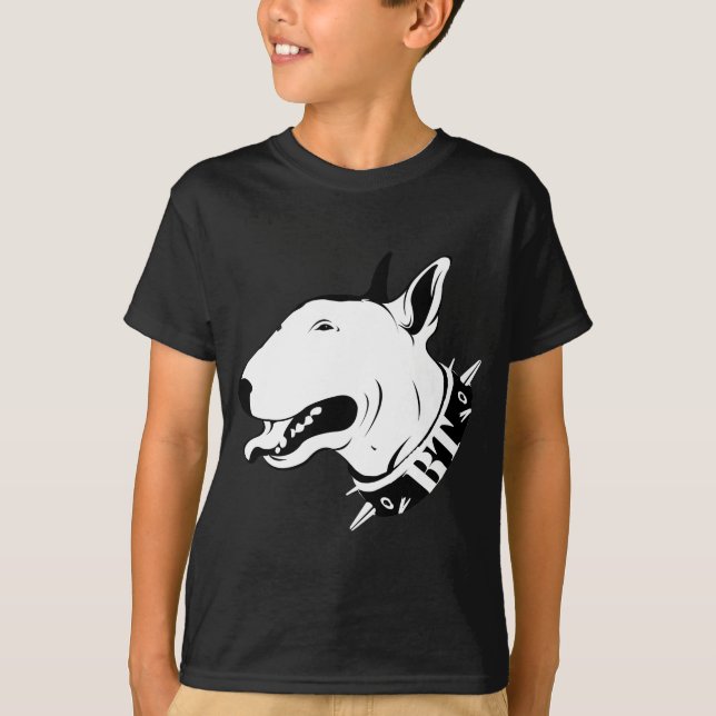 Konstnärlig design för tjurTerrierhund aveln Tee (Framsida)