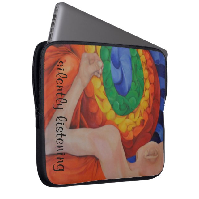 Konstnärlig designers datorskydd diskussion laptop sleeve (Framsidan Höger)
