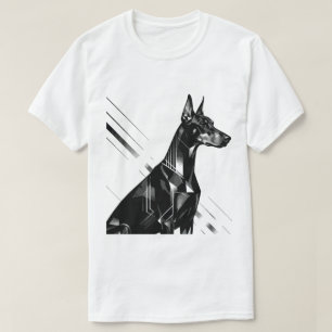 Konstnärlig Doberman Pinscher & Akvarell Tysk Schä T Shirt