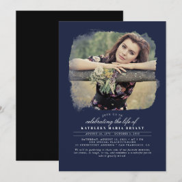 Konstnärlig Elegant Firande av livets begravningsf Inbjudningar