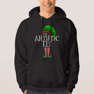 Konstnärlig Elf-grupp som matchar familjens jul G Hoodie
