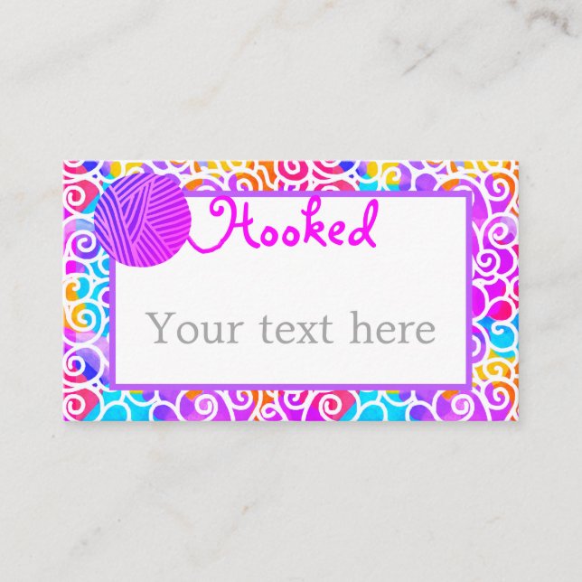 Konstnärlig färg för garn visitkort (Framsida)