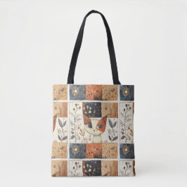 Konstnärlig färglös Art nouveau Cute Cat Mönster Tygkasse