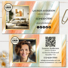 Konstnärlig färgprov Modern inredningsdesigner Visitkort