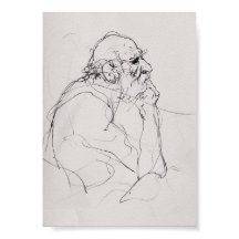 Konstnärlig filosof Porträtt Sketch - Premium
