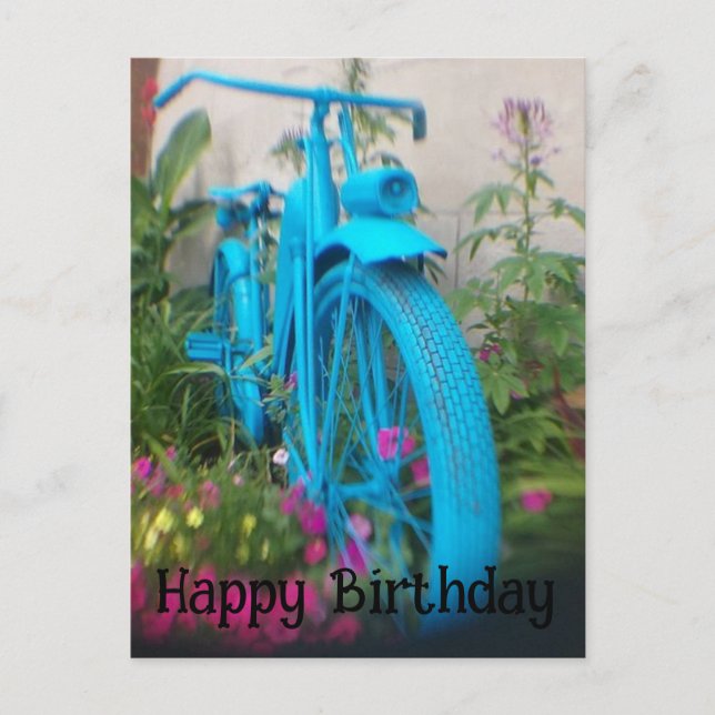 Konstnärlig Fotografi Cykel Glad Födelsedag Vykort (Framsida)