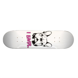 Konstnärlig fransk bulldogg"skäll" design skateboard bräda 21,5 cm