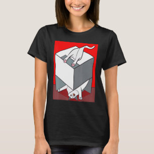 Konstnärlig freaky katt kitten meme t shirt