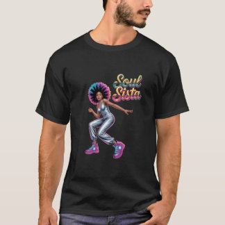 Konstnärlig funk skjorta för kvinnor Vintage 70-ta T Shirt