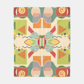 Konstnärlig geometri: färglöst sjölöst Mönster Fleecefilt