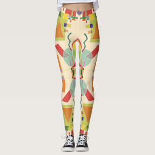 Konstnärlig geometri: färglöst sjölöst Mönster Leggings
