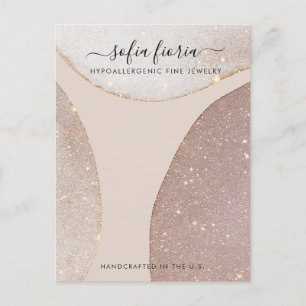 Konstnärlig Glitter Stor Smyckespresentationskort Vykort