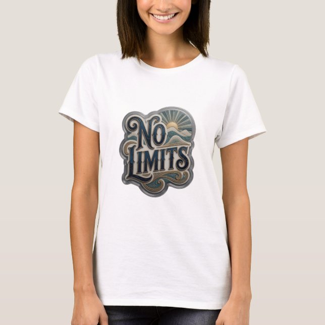 Konstnärlig Gold NO LIMITS T-shirt (Framsida)