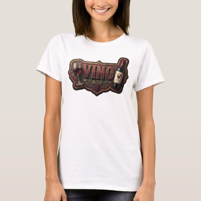 Konstnärlig Gold VINO T-shirt (Framsida)