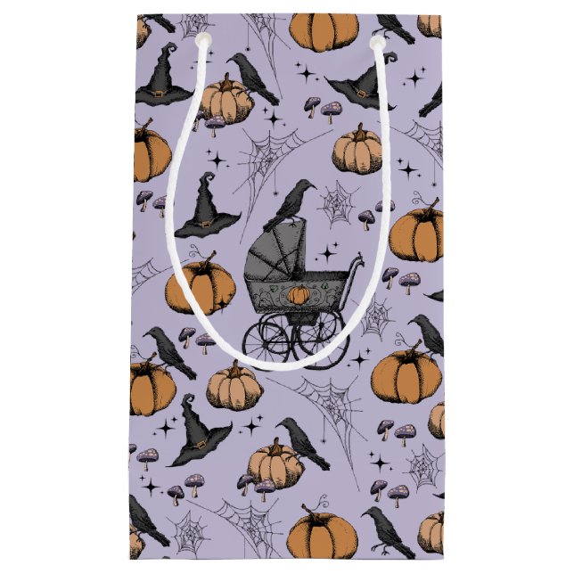 Konstnärlig gotisk Halloween-presentpåse (Framsidan)