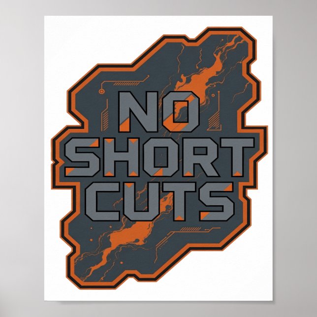Konstnärlig Grå INGEN GENVÄG Design Poster (Framsidan)