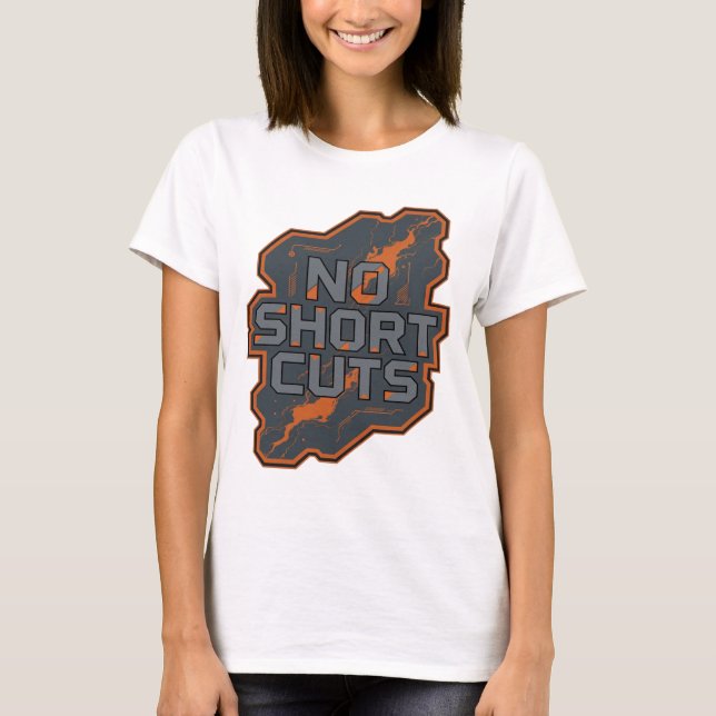 Konstnärlig Grå INGEN GENVÄG Design T Shirt (Framsida)