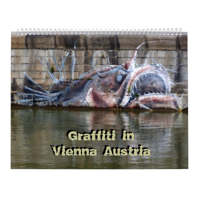 Konstnärlig graffit i Wien Österrike 24 månader Kalender (Omslag)