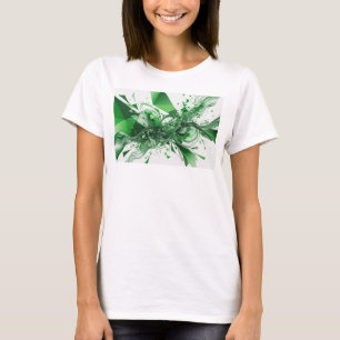 Konstnärlig grön ABSTRAKT KONST Konsttryck T Shirt