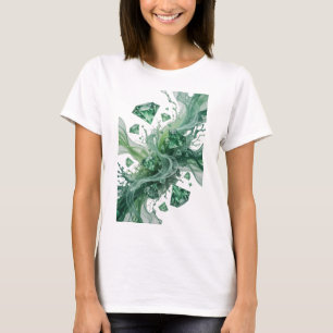 Konstnärlig grön GRÖNA DIAMANT Diamant Custom Tee