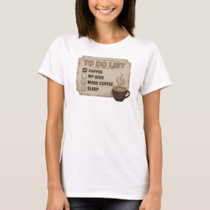 Konstnärlig Guld KAFFE FÖRST RÄDDA VÄRLDEN Art Des T Shirt