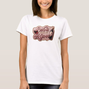 Konstnärlig Guld VIN FÖRKLARAR MIG EN GENI T-Shirt