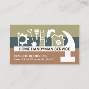 Konstnärlig Hammer Handyman Verktyg Visitkort