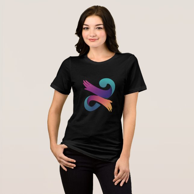 Konstnärlig hand Grafik Bella+Canvas Kvinnor T Shirt (Framsida Full)