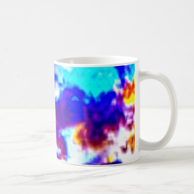 Konstnärlig Himlar Blue, Orange och Gult Kaffemugg (Höger)