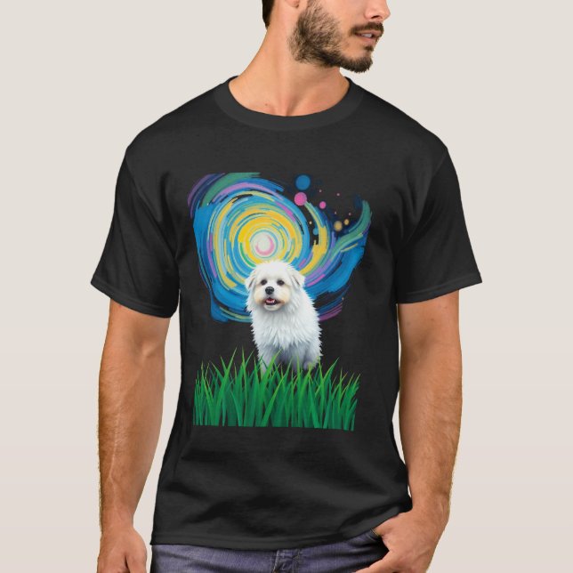 Konstnärlig Hund T Shirt (Framsida)