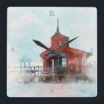 Konstnärlig illustration av Sjö Pier for Home Deco Fyrkantig Klocka<br><div class="desc">För in den lugn skönheten i Seneca Sjö och den charmerande staden Watkins Glen, NY, i ditt hem med den här exquisite wall klocka. Klockan ansikte visar en konstnärlig återgivning av Seneca Sjö Pier som fångar en konstnärlig återgivning av den serenatmosfären på denna älskade destination. I teckningen presenteras piren med...</div>