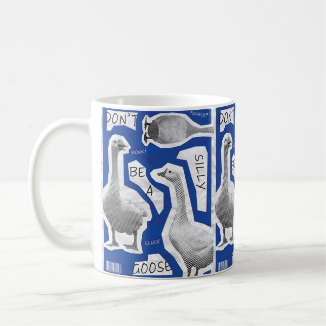 Konstnärlig illustration Var inte en dum gås Kaffemugg (Vänster)