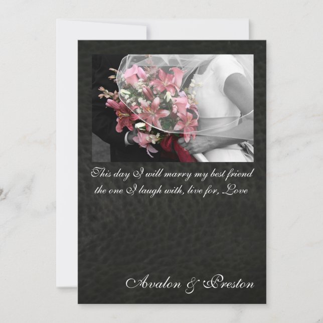 Konstnärlig inbjudan för bröllop för (Framsida)