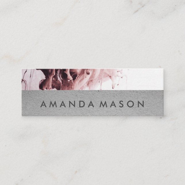 Konstnärlig | INREDINGSDESIGN | Abstrakt Art Mini Visitkort (Framsida)