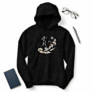 Konstnärlig japansk kattfotbollsgåva för anime- oc hoodie