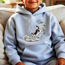 Konstnärlig japansk kattfotbollsgåva för anime- oc t shirt