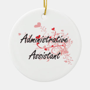 Konstnärlig jobbdesign för administrativ assiste julgransprydnad keramik