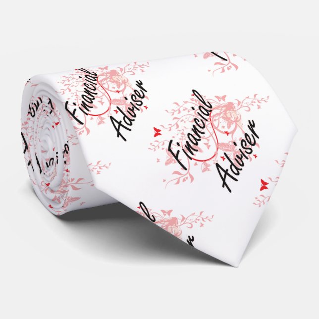 Konstnärlig jobbdesign för finansiell konsulent slips (Rullad)