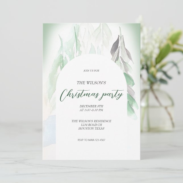 Konstnärlig jul i byn Land Inbjudningar (Stående Fram)