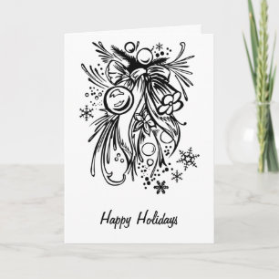 Konstnärlig juldesign helgkort