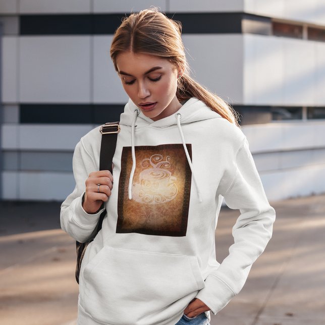 Konstnärlig kaffe Kopp Hoodie T Shirt (Skapare uppladdad)