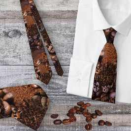 Konstnärlig kaffekod Mönster Tie Slips