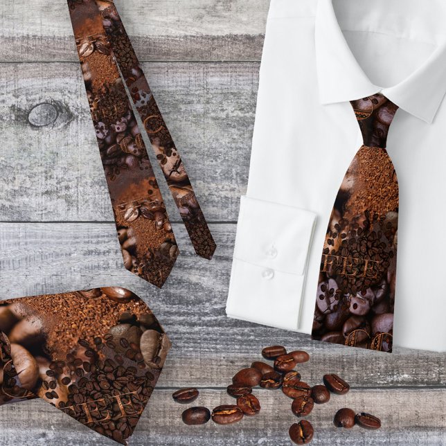 Konstnärlig kaffekod Mönster Tie Slips (Skapare uppladdad)