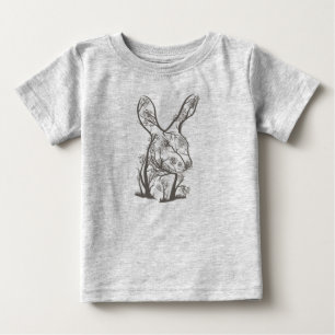 Konstnärlig kanin träd djur natur t shirt