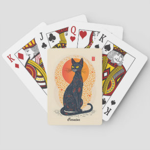 Konstnärlig katt casinokort