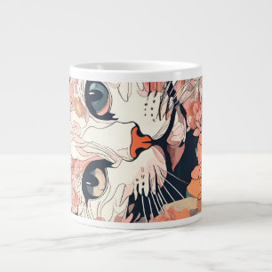 Konstnärlig katt jumbo mugg